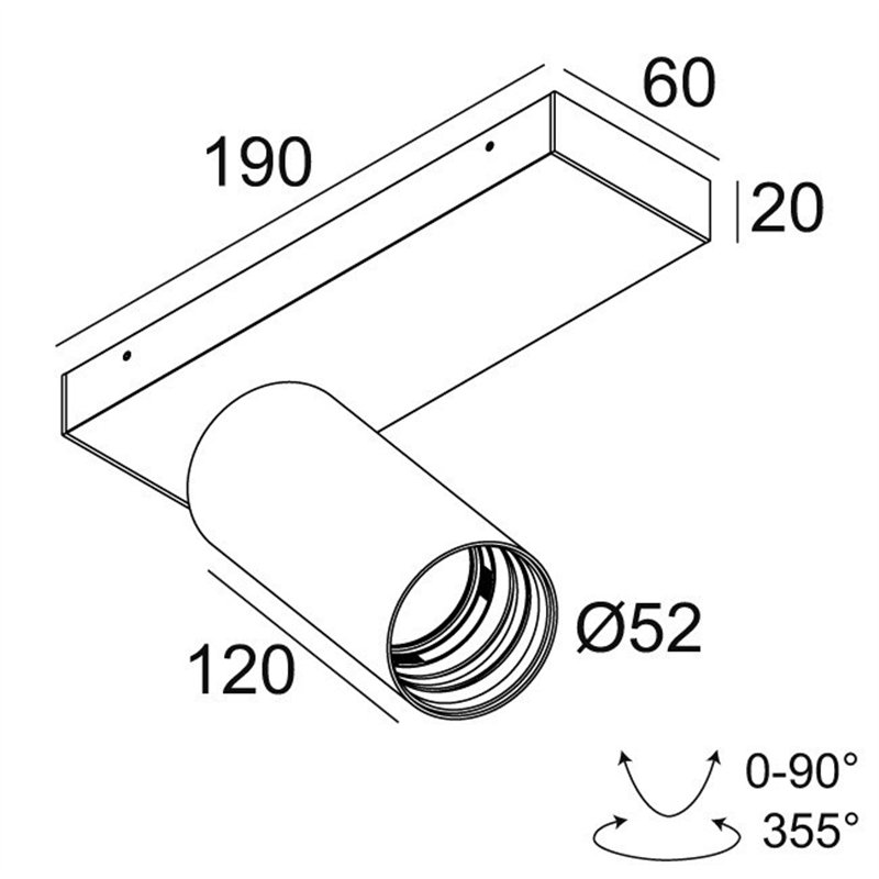 Delta Light SPY 52 ON 1 DIM8 Lampe de plafond