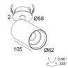 Delta Light SPYCO CLIP AC DIM8 Lampe de plafond