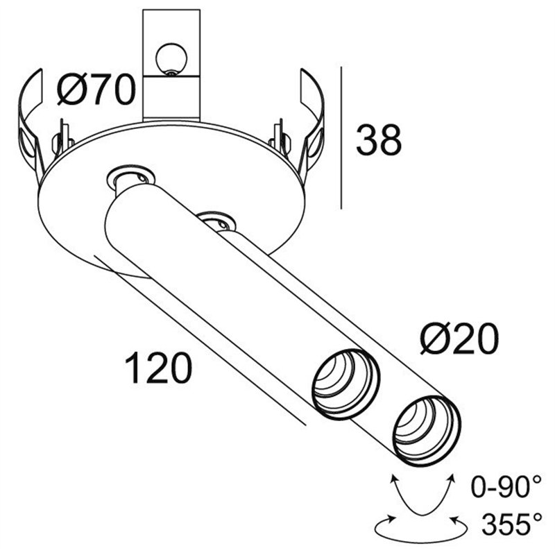Delta Light UHO L CLIP 2 Deckenlampe