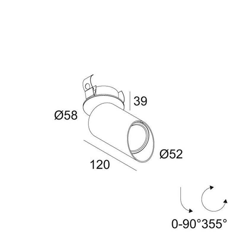 Delta Light SPY 52 CLIP WALLWASH Plafonnier