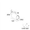 Delta Light SPY 52 CLIP WALLWASH Plafonnier