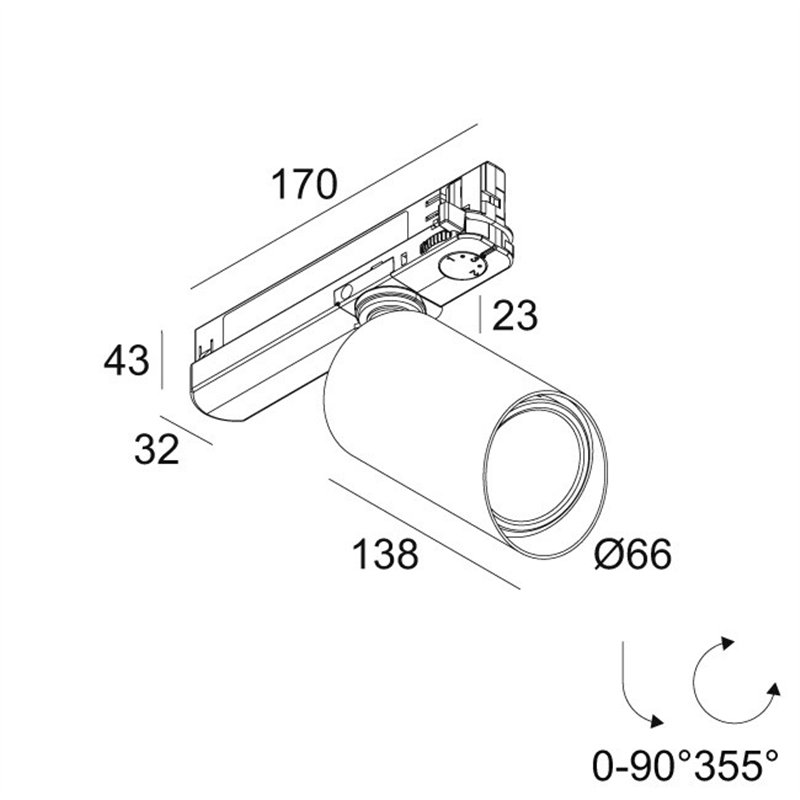 Delta Light SPY 66 WALLWASH Plafonnier
