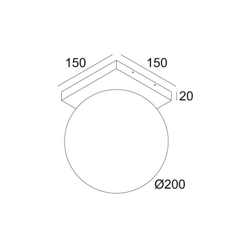 Delta Light OONO ON E27 Plafonnier