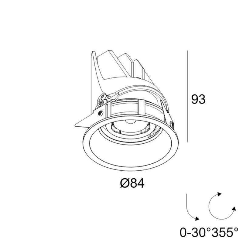 Delta Light ENTERO RD-S HE Plafonnier