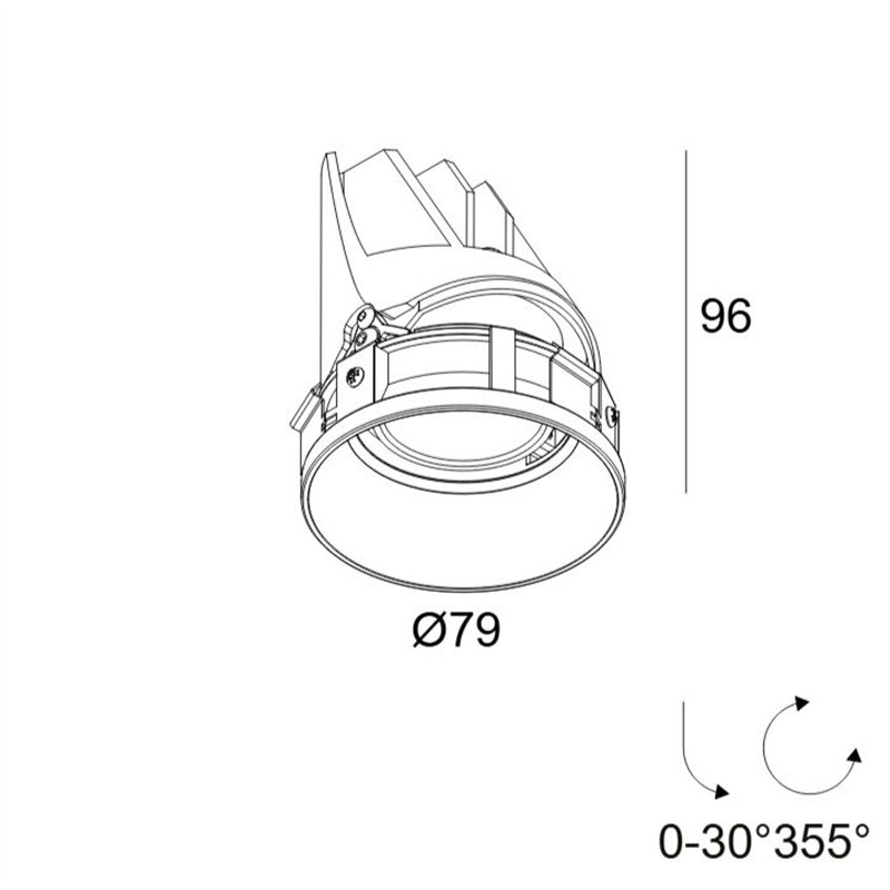 Delta Light ENTERO RD-S TRIMLESS HE Plafonnier