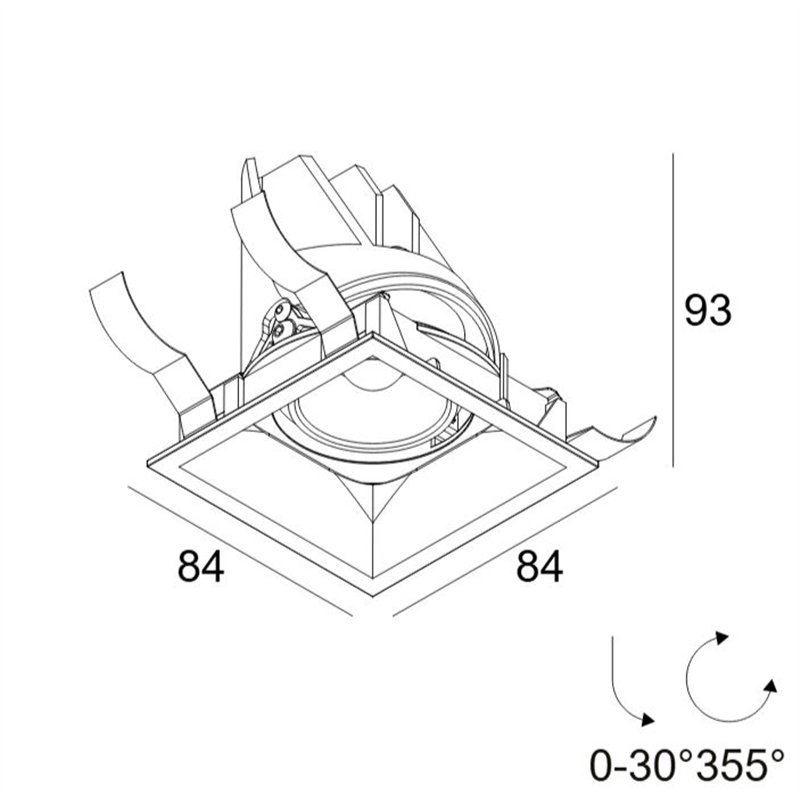 Delta Light ENTERO SQ-S HE Plafonnier