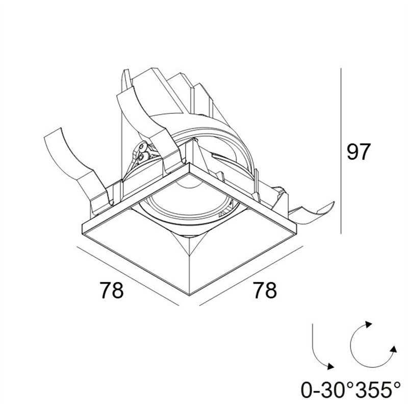 Delta Light ENTERO SQ-S TRIMLESS HE Plafonnier