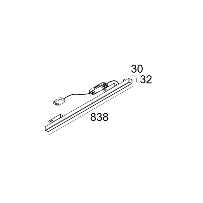Delta Light D-LINER 30 SBL LOC1 838 DIM5 Plafonnier