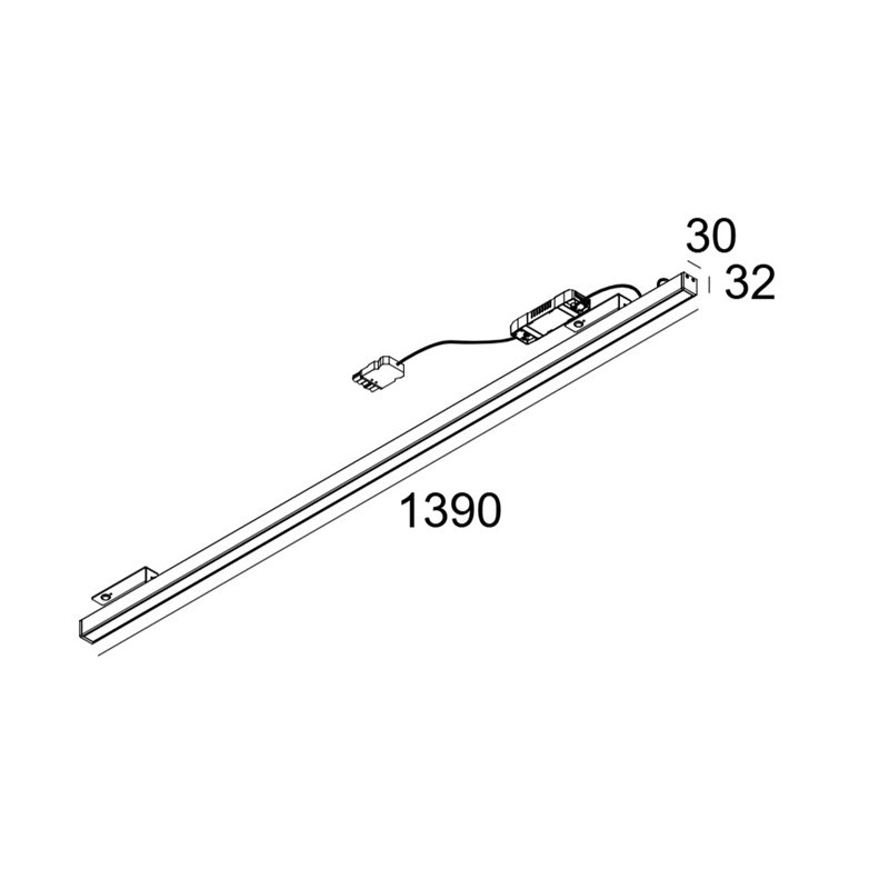 Delta Light D-LINER 30 SBL LOC1 1390 DIM5 Plafonnier