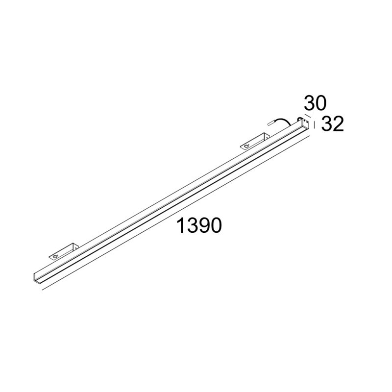 Delta Light D-LINER 30 SBL LOC2 1390 RD Plafonnier