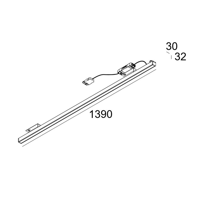 Delta Light D-LINER 30 SBL LOC2 1390 DIM5 Plafonnier