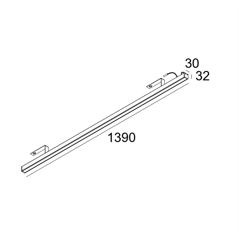 Delta Light D-LINER 30 SBL LOC3 1390 RD Deckenlampe