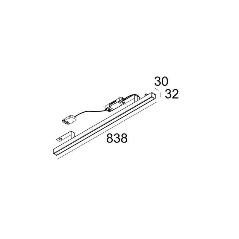 Delta Light D-LINER 30 SBL LOC3 838 DIM5 Plafonnier
