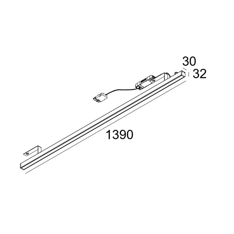 Delta Light D-LINER 30 SBL LOC3 1390 DIM5 Plafonnier