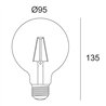 Delta Light LED FILAMENT GL95 E27 8W 2700K - GOLD