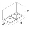 Delta Light Boxy 2 L HE DIM8 Plafonnier