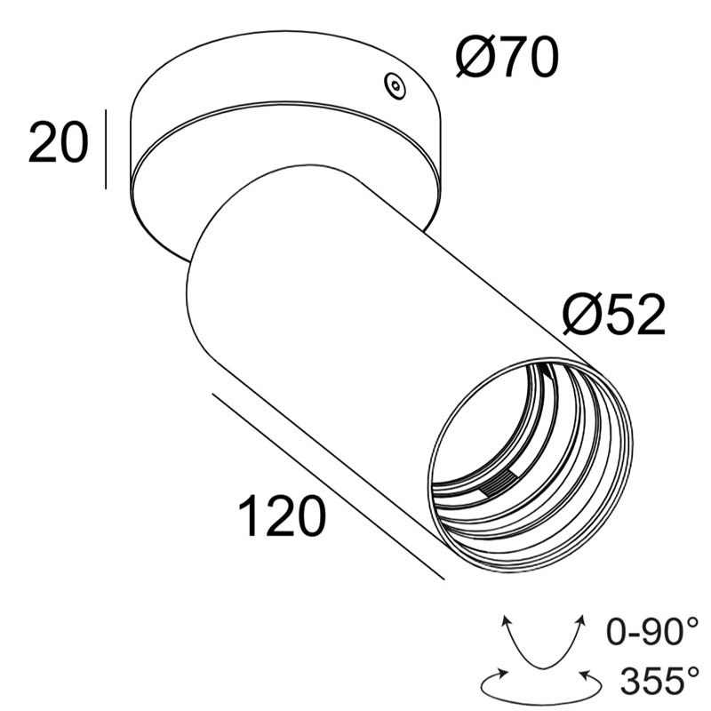 Delta Light SPY 52 ON HE Plafonnier