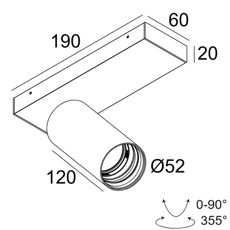 Delta Light SPY 52 ON 1 HE DIM8 Plafonnier
