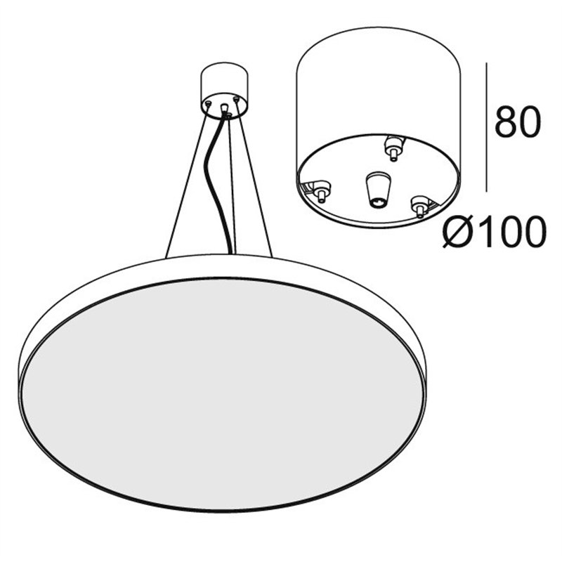 Delta Light CENTRAL SUSPENSION SUPERNOVA FLAT 3m Lampe suspendue