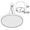 Delta Light CENTRAL SUSPENSION SUPERNOVA FLAT 3m Lampe suspendue