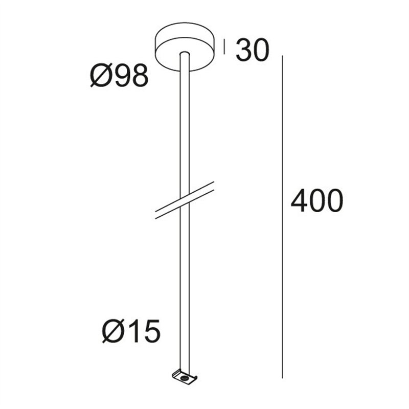 Delta Light OAO - ROD SUSPENSION 0,4m Hanglamp