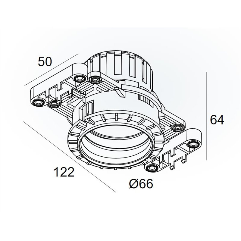 Delta Light MOUNTING KIT MINI DEEP RINGO II TRIMLESS