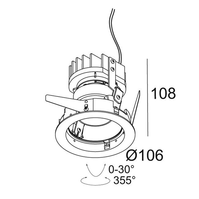 Delta Light iMAX II ROUND ADJUSTABLE LP Spot encastré