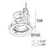 Delta Light iMAX II ROUND ADJUSTABLE CL6 Einbaustrahler