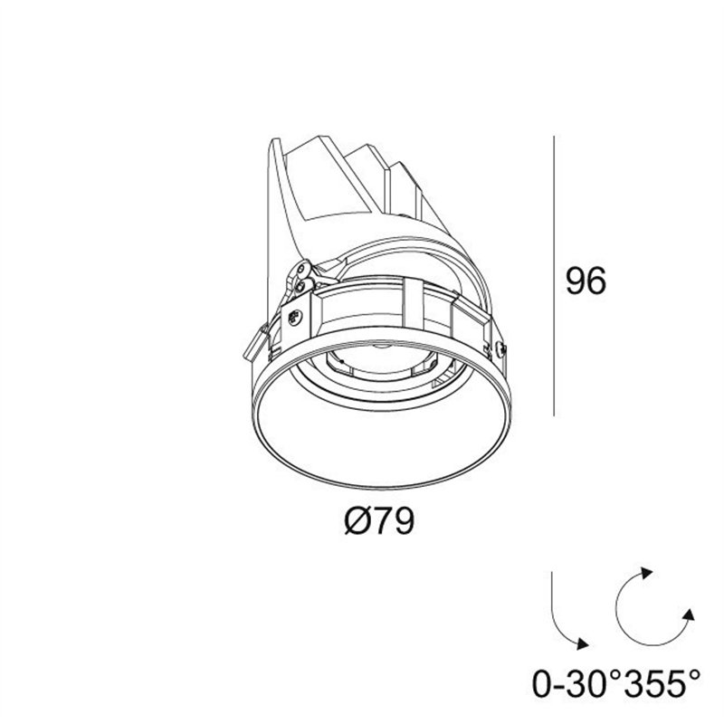 Delta Light ENTERO RD-S TRIMLESS Spot encastré