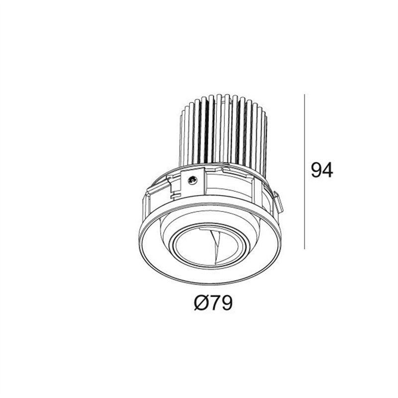 Delta Light ENTERO RD-S TRIMLESS WALLWASH TW Spot encastré