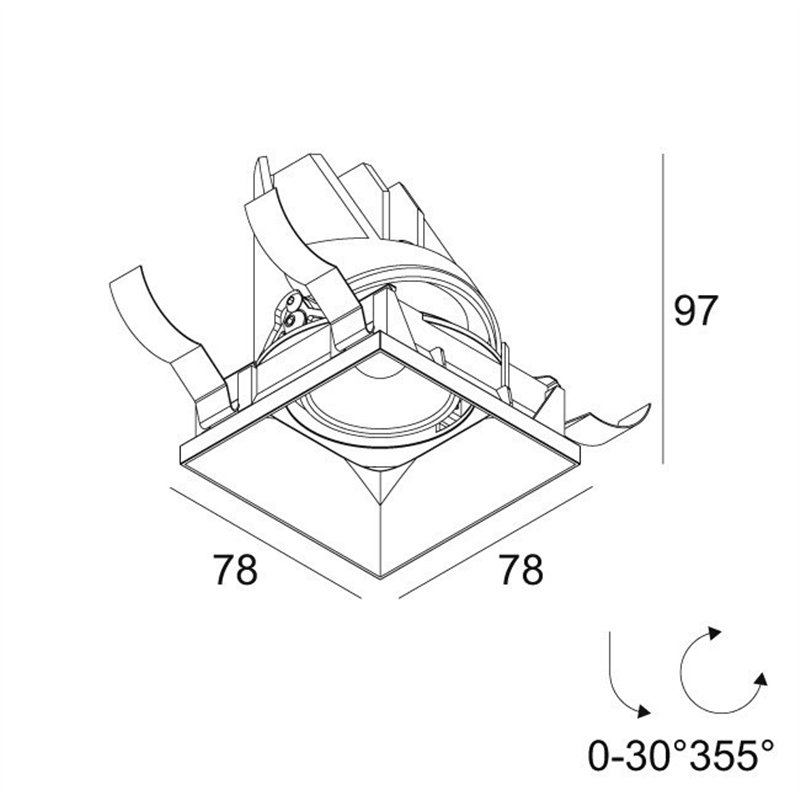 Delta Light ENTERO SQ-S TRIMLESS SOFT Spot encastré