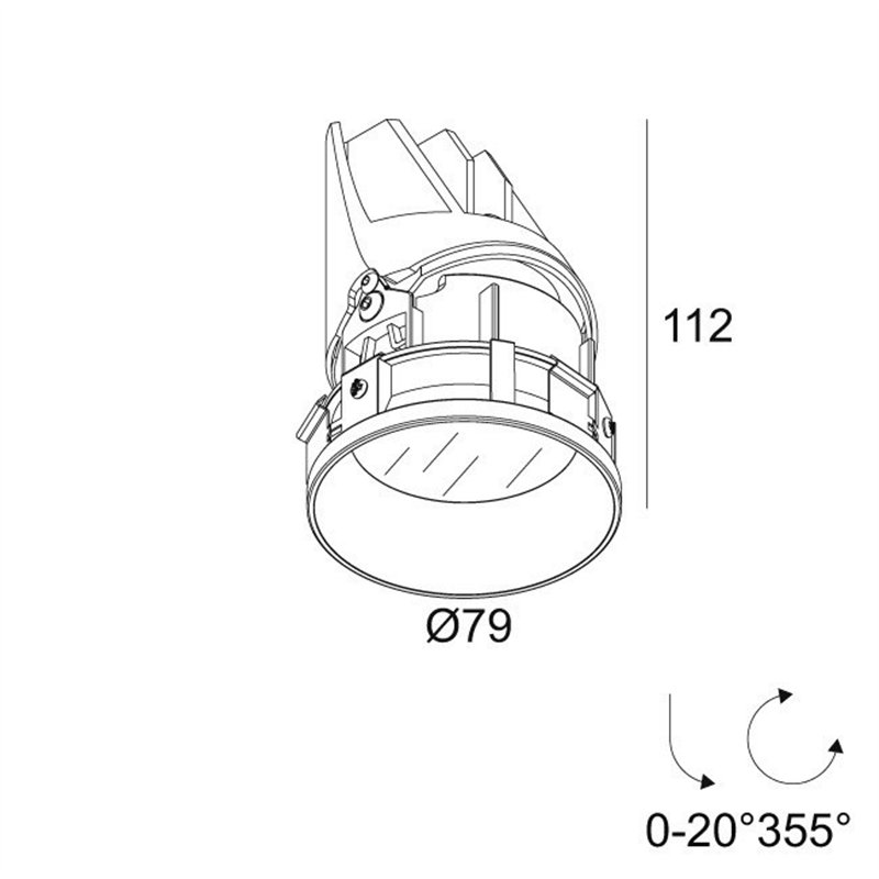 Delta Light ENTERO RD-S TRIMLESS IP TW Spot encastré