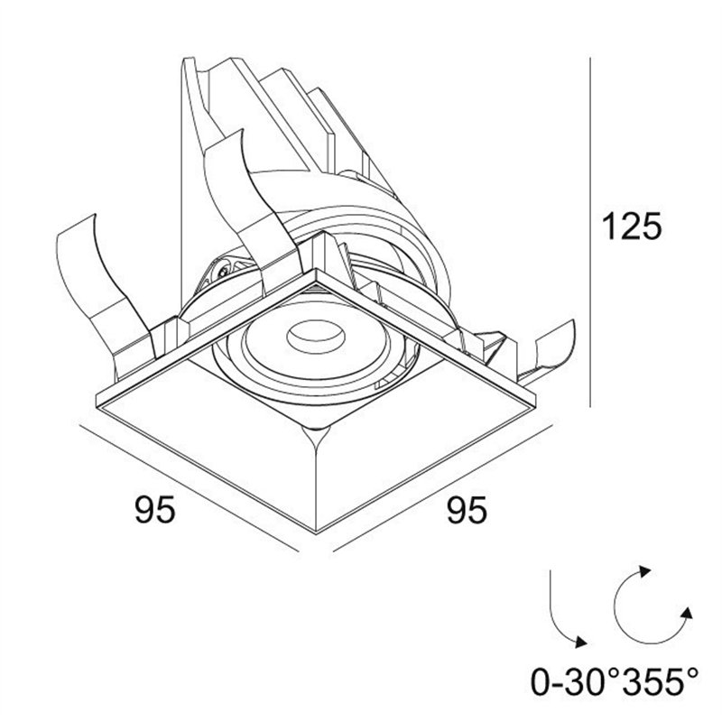 Delta Light ENTERO SQ-M TRIMLESS Spot encastré
