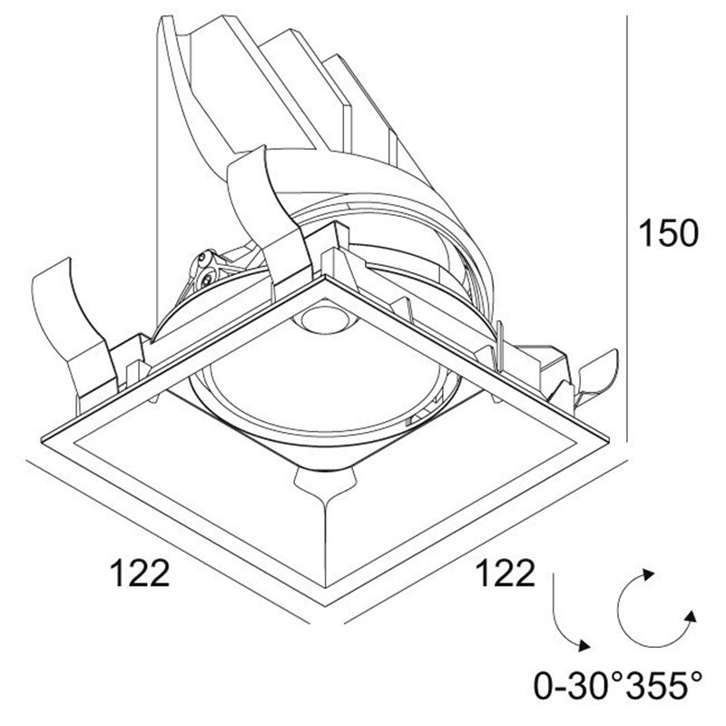 Delta Light ENTERO SQ-L TW Einbaustrahler