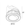 Delta Light Entero Rd-L Trimless Wallwash Tw spot encastré