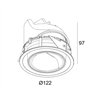 Delta Light Entero Rd-L Wallwash Tw spot encastré