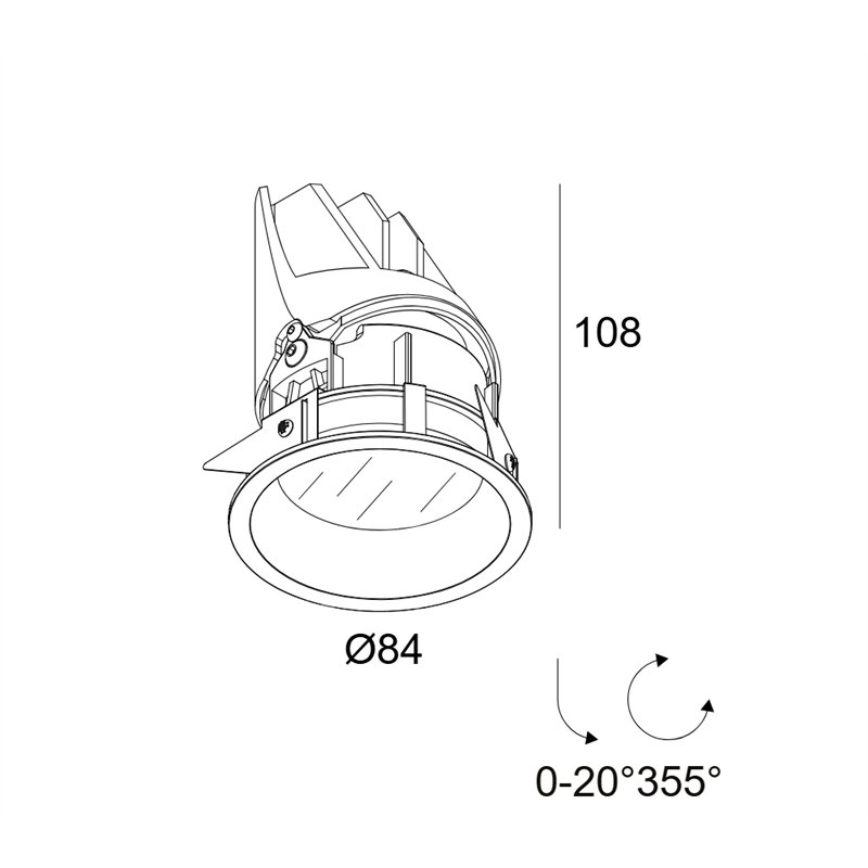 Delta Light Entero Rd-S Ip Soft spot encastré