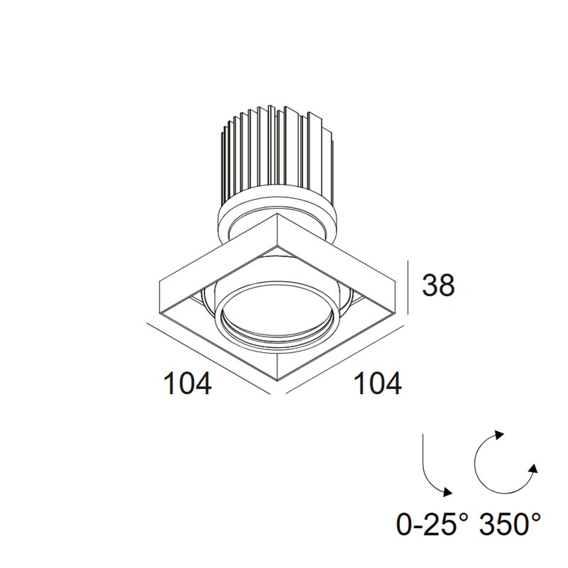 Delta Light MINIGRID IN TRIMLESS 1 HP Einbauspot