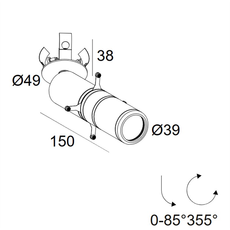Delta Light Spy 39 Clip Framer spot encastré