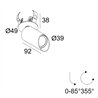 Delta Light Spy 39 Clip Wallwash spot encastré