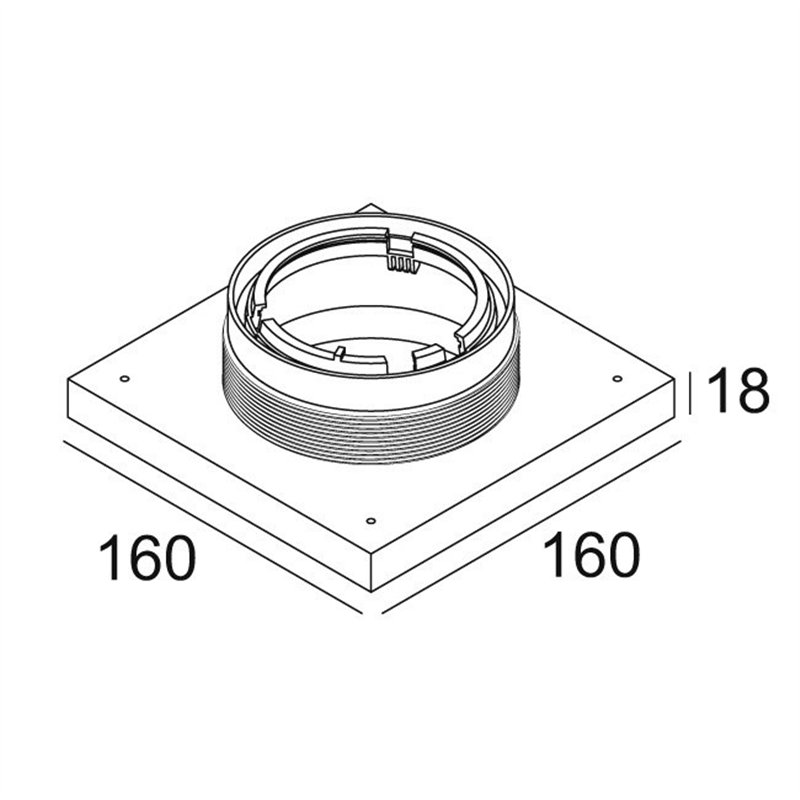 Delta Light MOUNTING KIT R102 TRIMLESS CSC