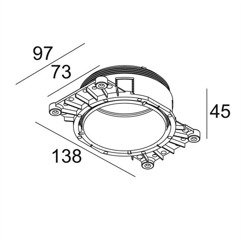 Delta Light MOUNTING KIT R82 TRIMLESS O.F.A.