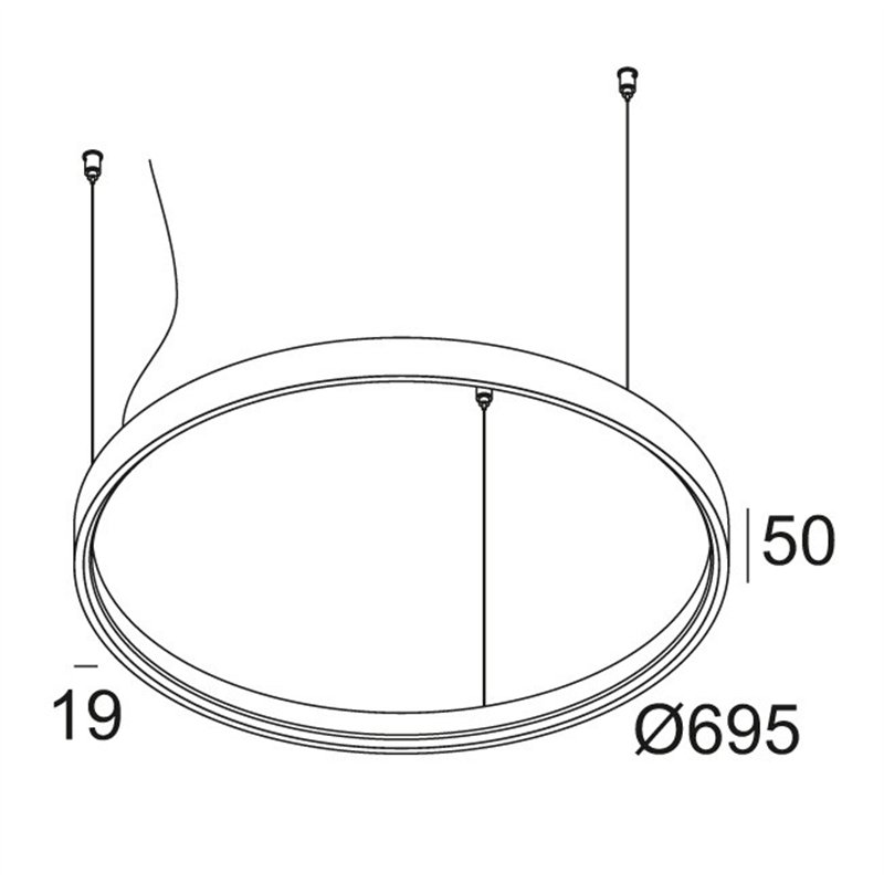 Delta Light SUPERLOOP HC 70 SBL Lampe suspendue