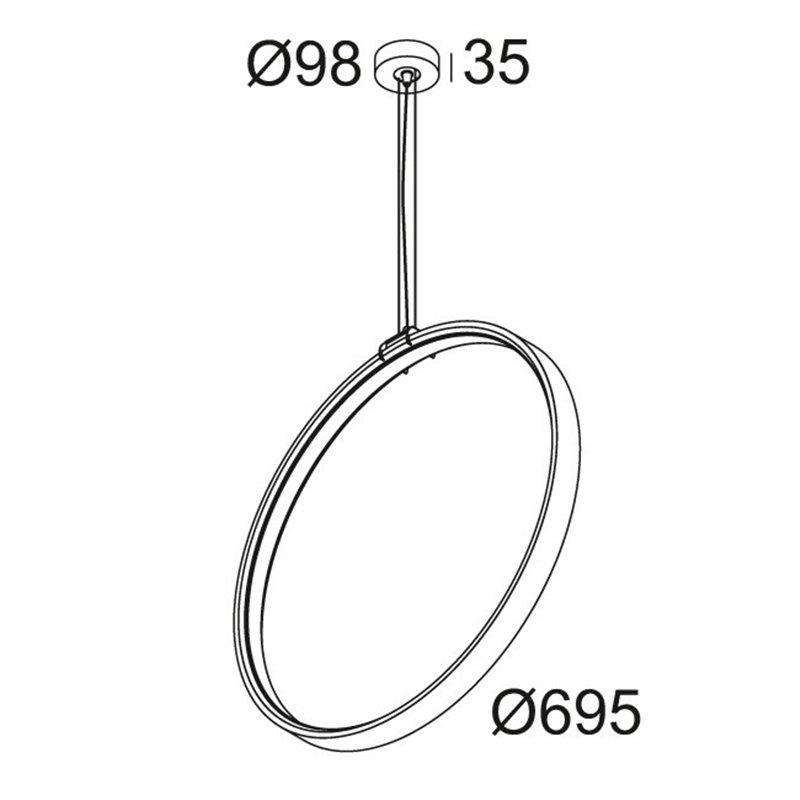 Delta Light SUPERLOOP VC 70 SBL Lampe suspendue