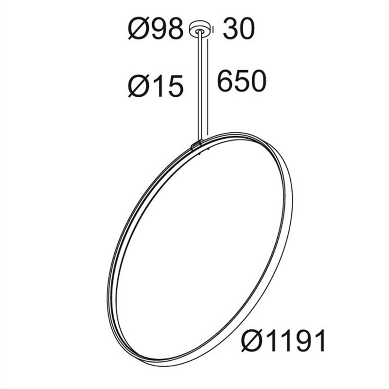 Delta Light SUPERLOOP VR 120 SBL Lampe suspendue