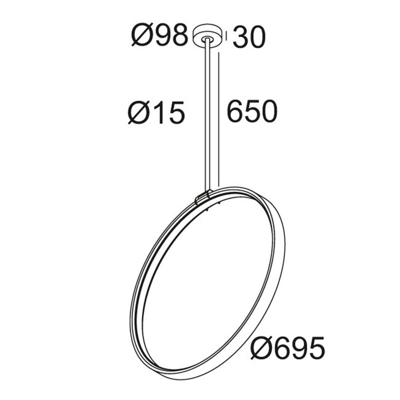 Delta Light SUPERLOOP VR 70 SBL Lampe suspendue