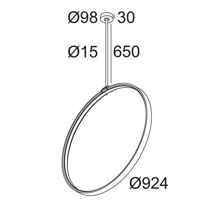 Delta Light SUPERLOOP VR 90 SBL Lampe suspendue