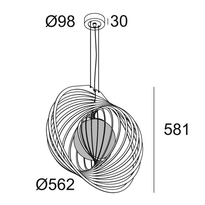 Delta Light SOIREE RC 56 E27 OPAL Lampe suspendue