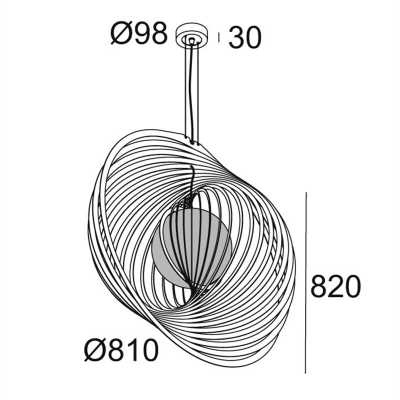 Delta Light SOIREE RC 81 E27 OPAL Lampe suspendue