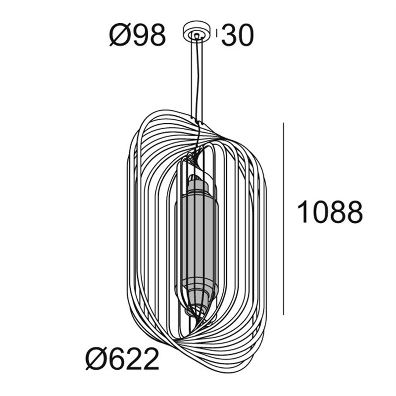 Delta Light SOIREE SC 6210 E27 OPAL Lampe suspendue